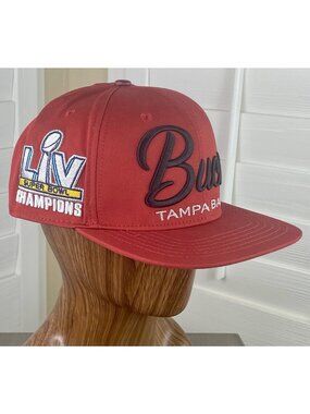 Pro Standard NFL Tampa Bay Buccaneers Super Bowl LV Script Wordmark SnapBack Hat